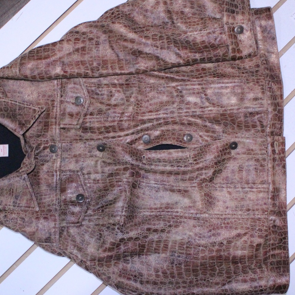 Ruby Rd Jacket Tan Snake Skin - Picture 2 of 3